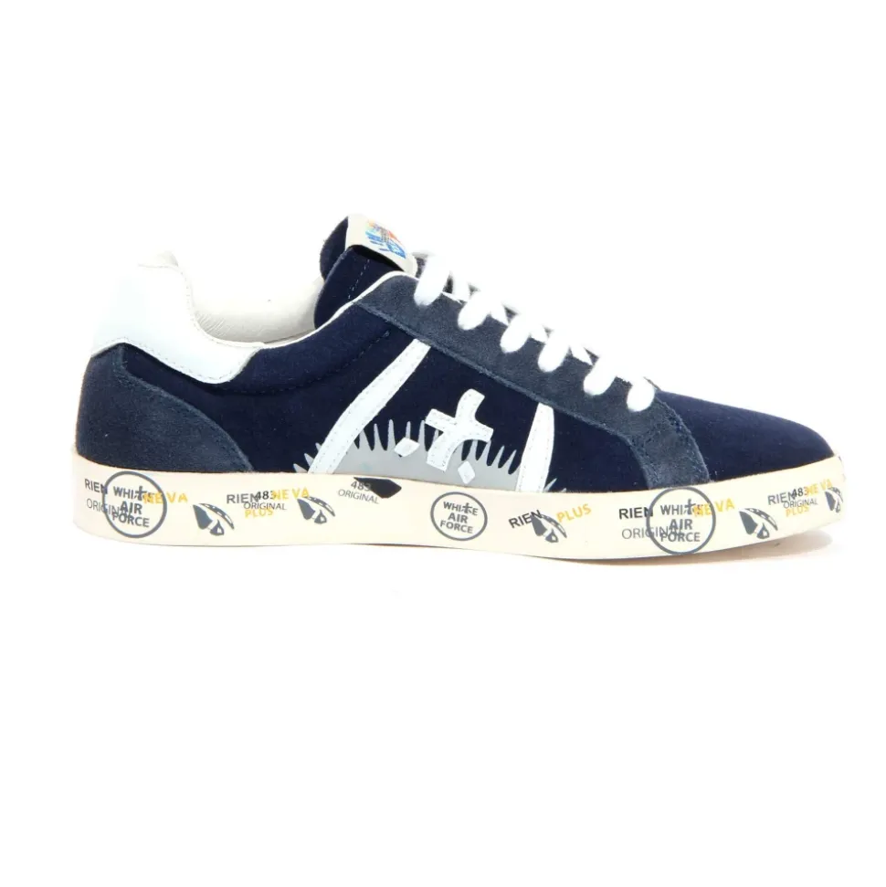 Andy Lace Kids Shoes Navy Suede