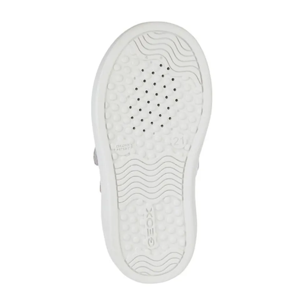 Baskets Blanches Argent Enfant