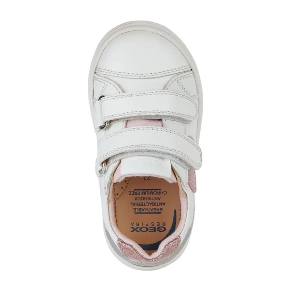 Baskets Blanches Argent Enfant