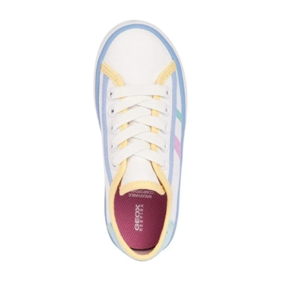 Baskets Blanches Jaunes Enfant