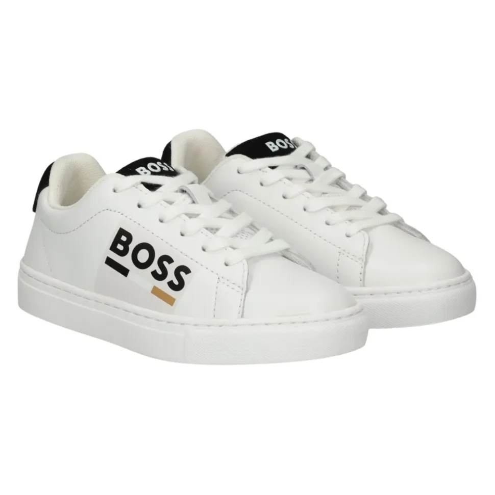 Baskets en cuir avec logo