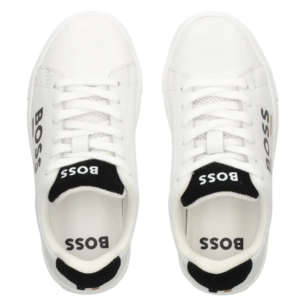 Baskets en cuir avec logo