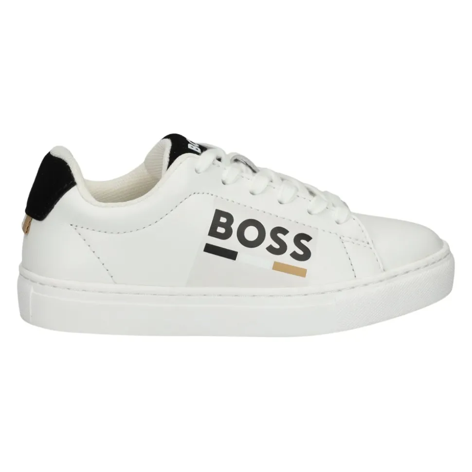 Baskets en cuir avec logo