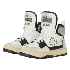 Baskets en cuir avec logo imprimé