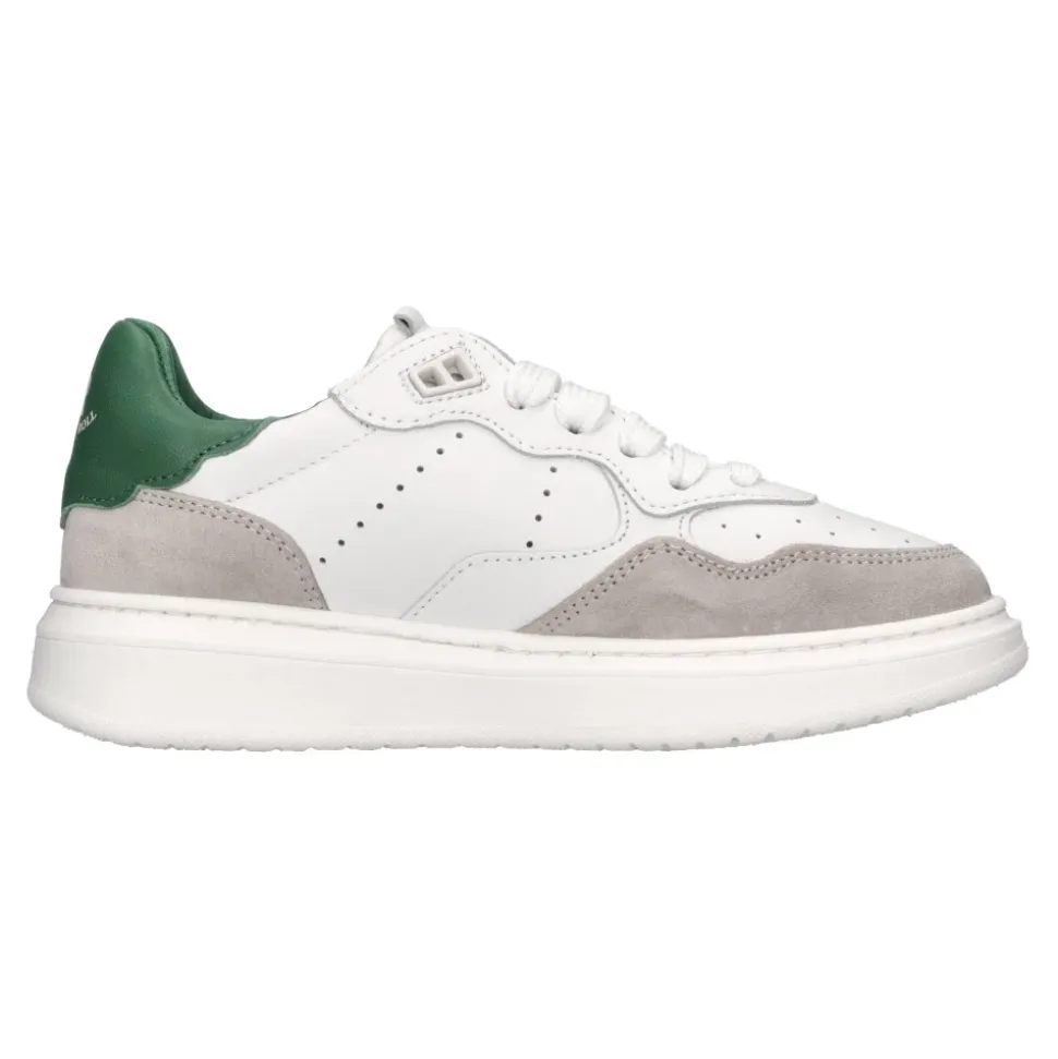 Baskets en cuir et daim
