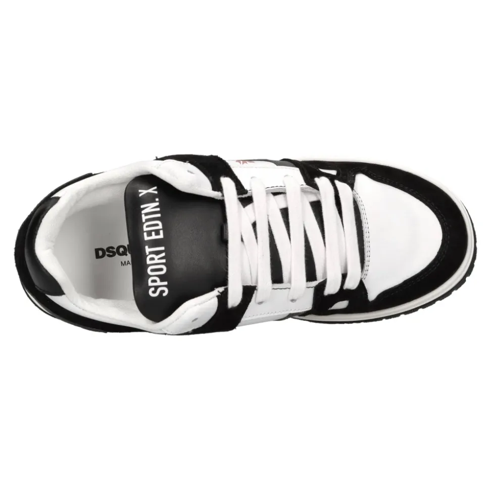 Baskets en cuir et daim
