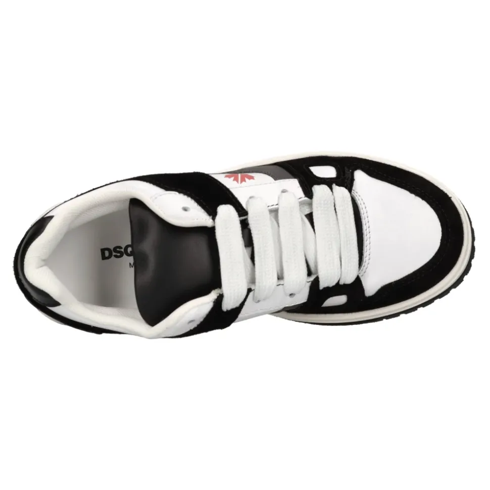 Baskets en cuir et daim