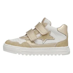 Baskets en cuir et tissu pailleté HESS HIGH 3 VL.