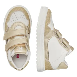 Baskets en cuir et tissu pailleté HESS HIGH 3 VL.