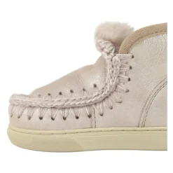 Baskets Enfants Rose Lurex Slip-On