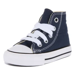 Baskets Montantes en Toile Bleu Marine
