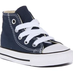 Baskets Montantes en Toile Bleu Marine