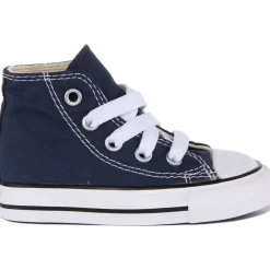 Baskets Montantes en Toile Bleu Marine