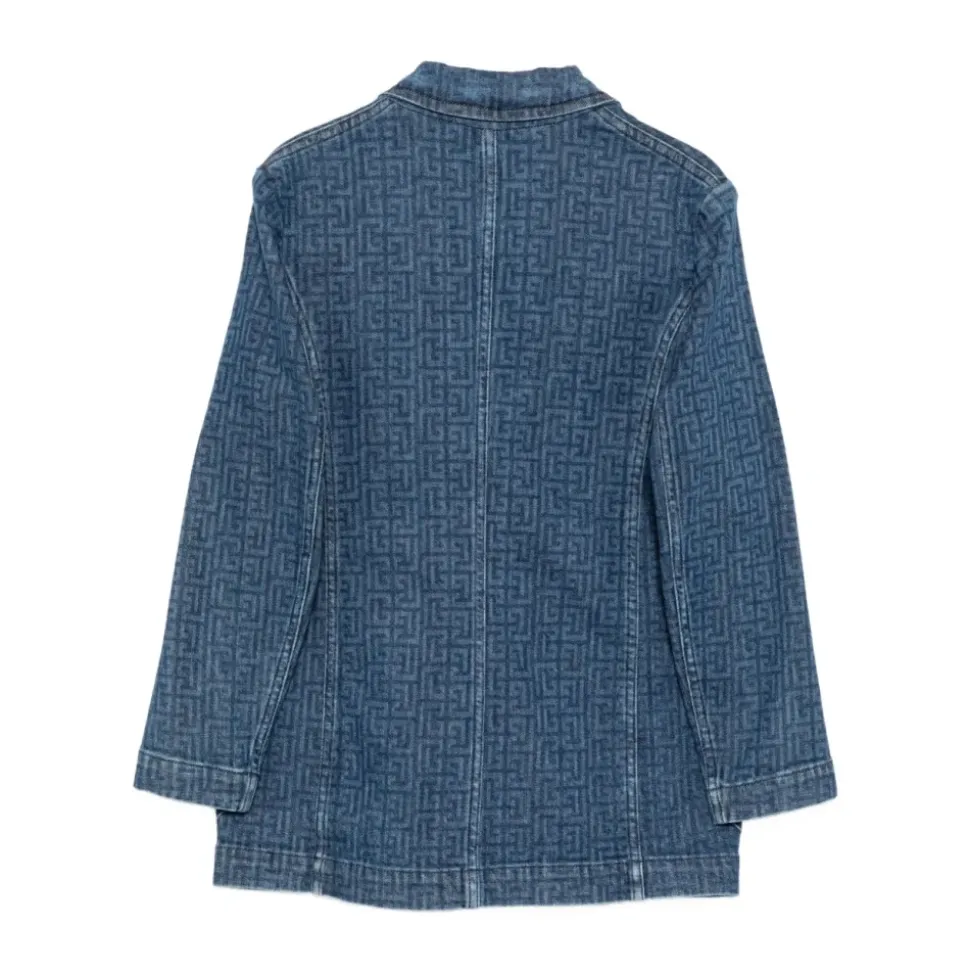 Blazer Croisé en Denim