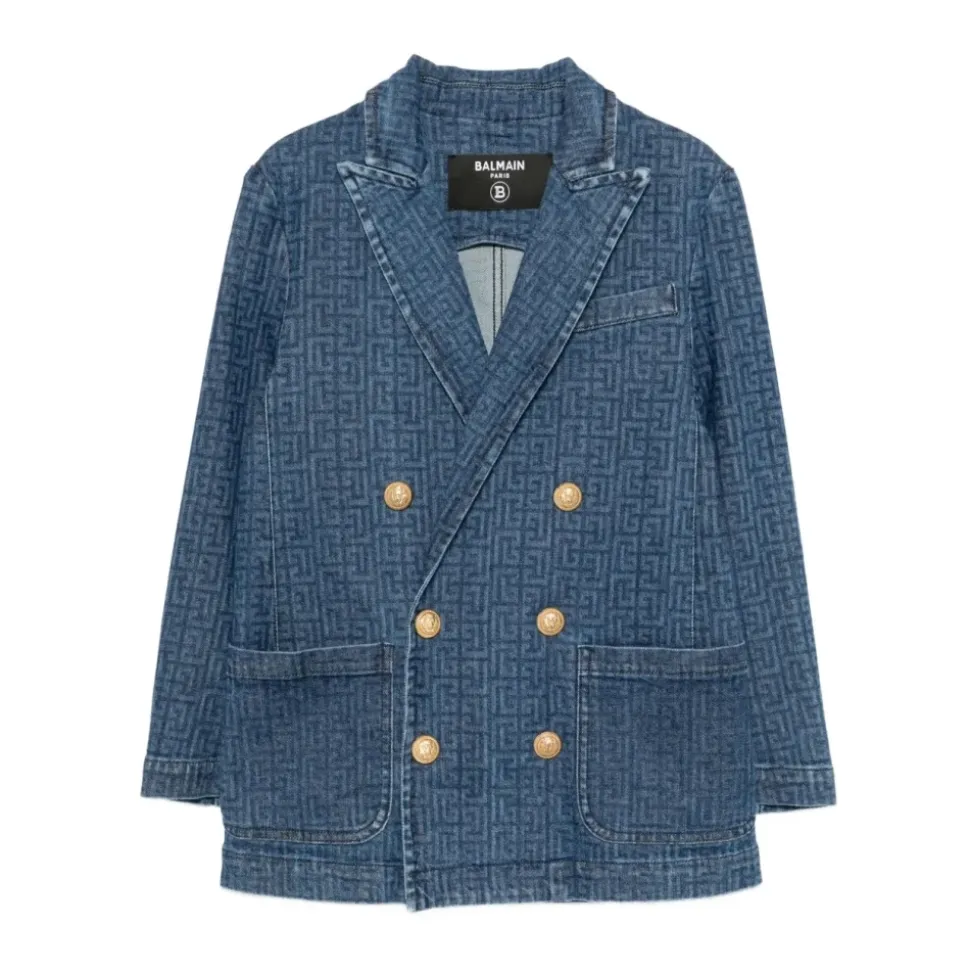Blazer Croisé en Denim