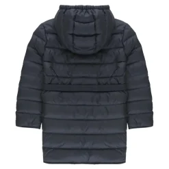 Bleu Enfants Manteau Long Capuche