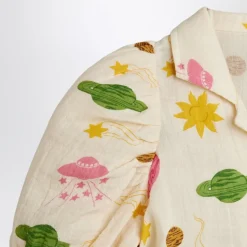 Blouse en mousseline imprimé espace