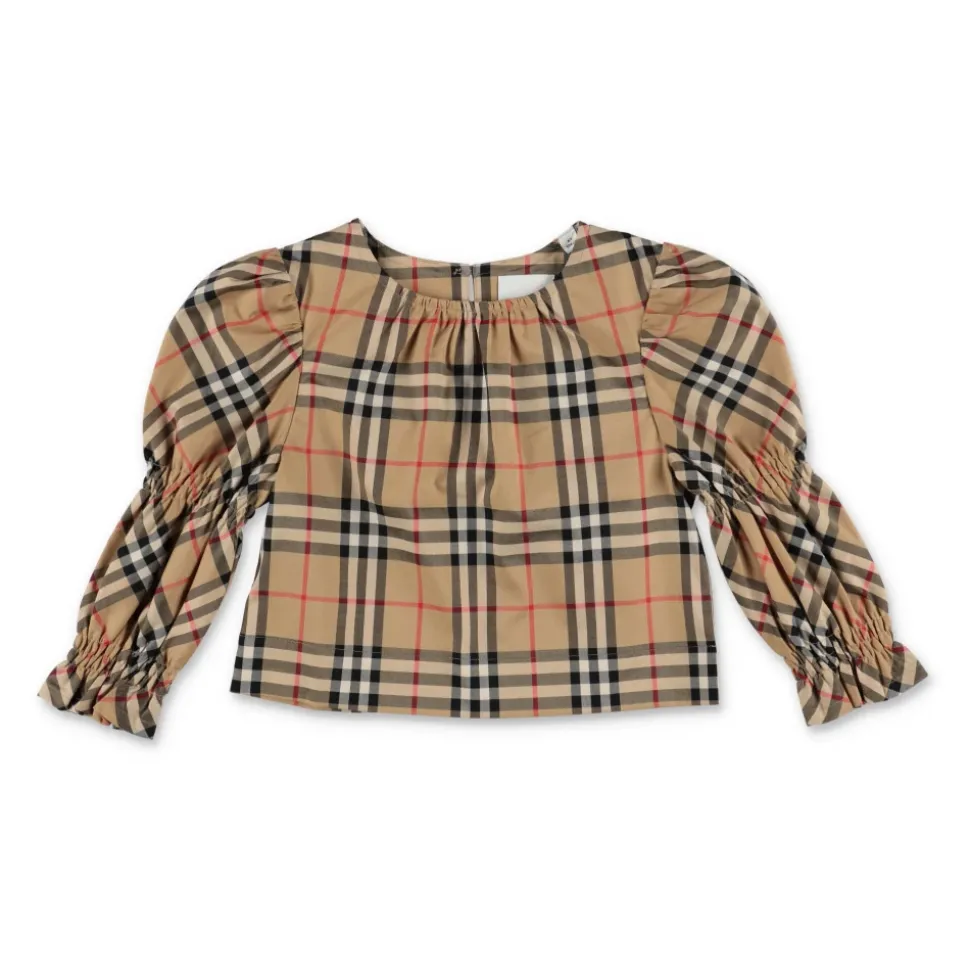Blouse Popeline à Carreaux Sophistiqués