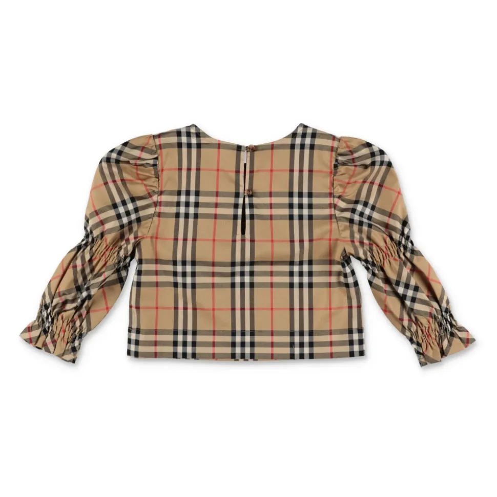 Blouse Popeline à Carreaux Sophistiqués