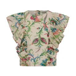 Blouse à volants florale