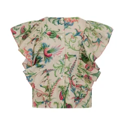 Blouse à volants florale