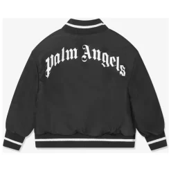 Bomber avec logo incurvé en noir