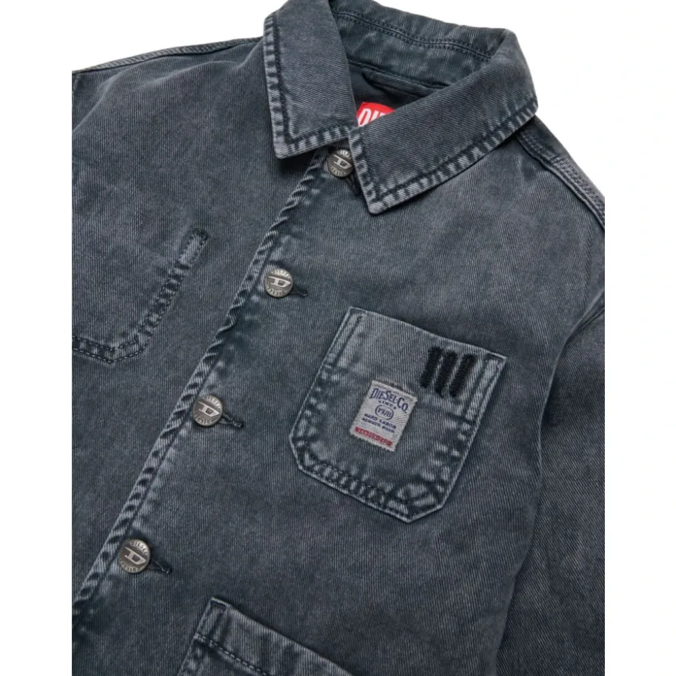 Bomber en jean avec logo