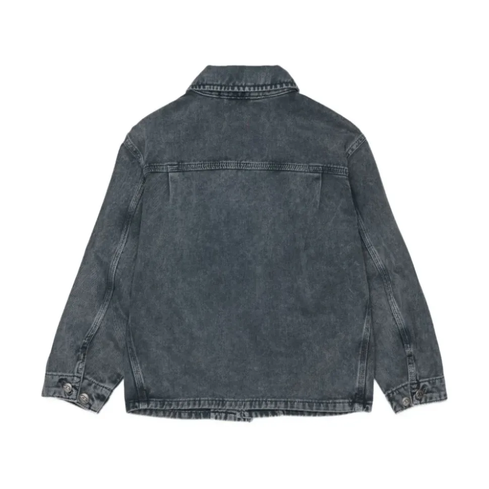 Bomber en jean avec logo