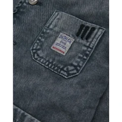 Bomber en jean avec logo