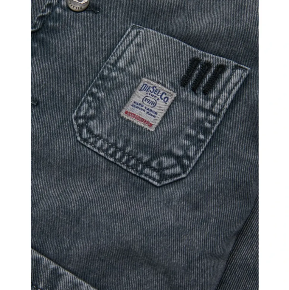 Bomber en jean avec logo