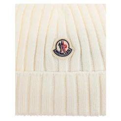 Bonnet en laine avec écusson logo