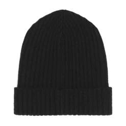 Bonnet en maille avec plaque logo