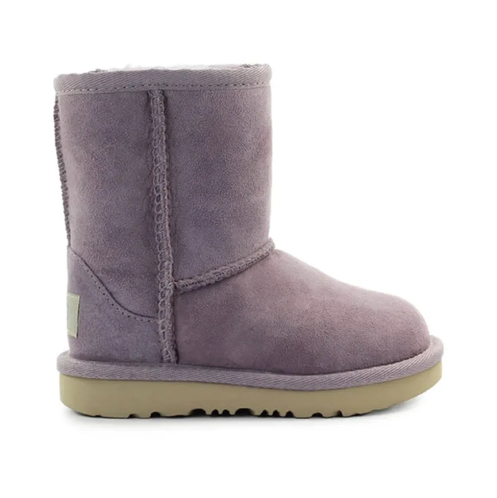 Botte Bébé en Daim Lilas avec Peau de Mouton