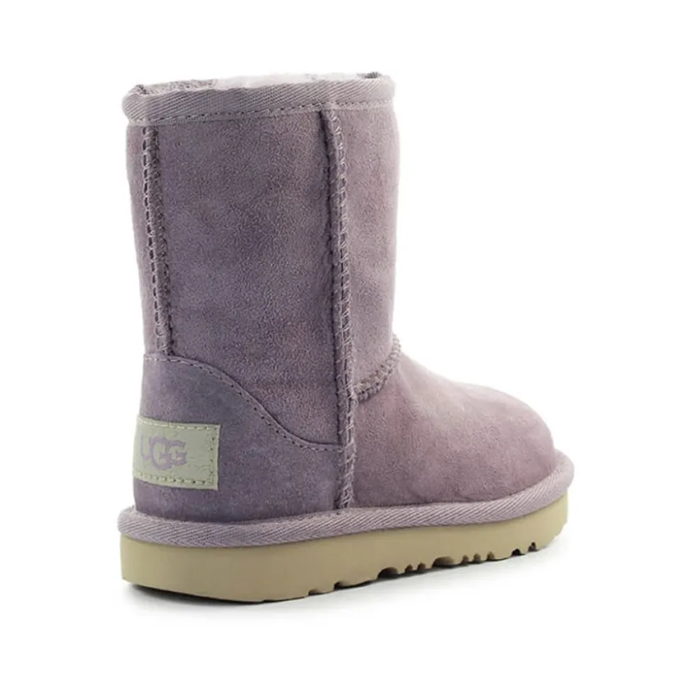 Botte Bébé en Daim Lilas avec Peau de Mouton