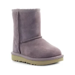 Botte Bébé en Daim Lilas avec Peau de Mouton