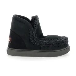 Bottes Cheville Eskimo en Cuir Noir