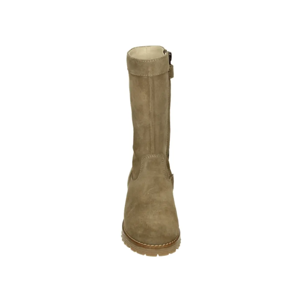Bottes Courtes en Daim pour Filles, Couleur Cognac