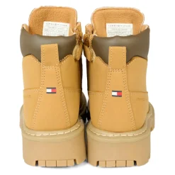 Bottes de Motard Jaune Ocre avec Faux Fur