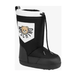 Bottes de neige en nylon avec ours en peluche