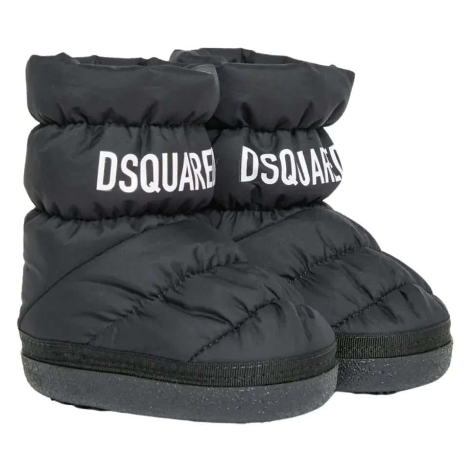 Bottes de neige matelassées à logo imprimé