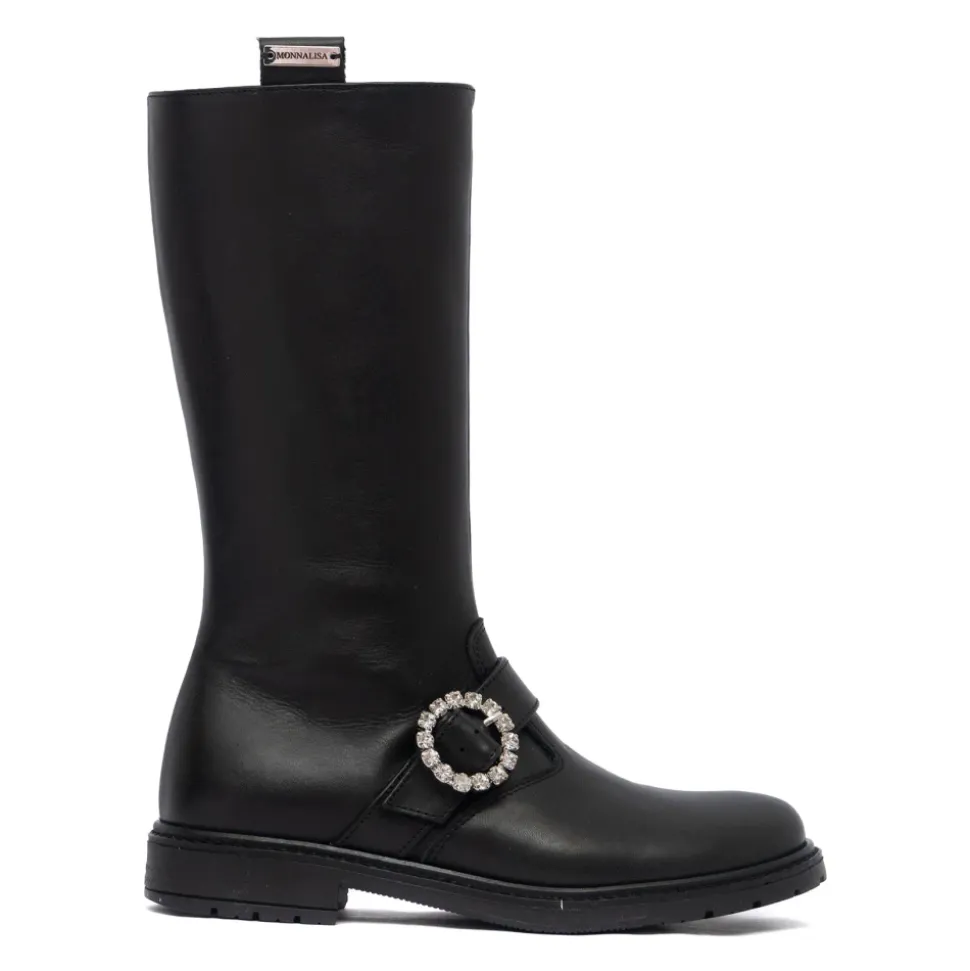 Bottes Hautes avec Boucle en Strass