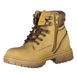Bottes Homme Jaune à Lacets et Fermeture Éclair Latérale