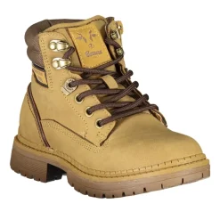 Bottes Homme Jaune à Lacets et Fermeture Éclair Latérale