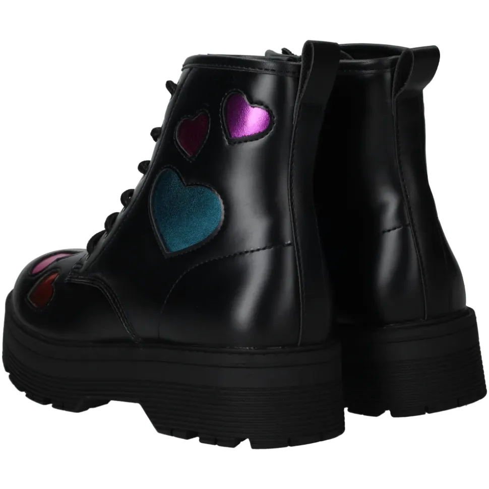 Bottes à Lacets Coeur Métallique