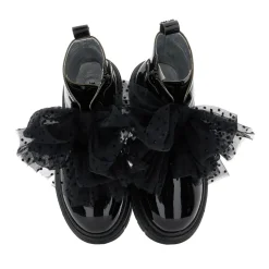 Bottines à brides en cuir verni