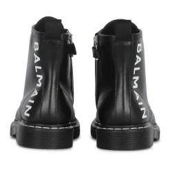 Bottines en cuir à logo