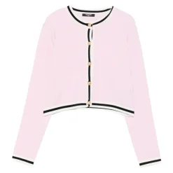 Cardigan à bordures rayées