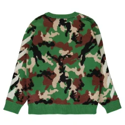 Cardigan en laine camouflage
