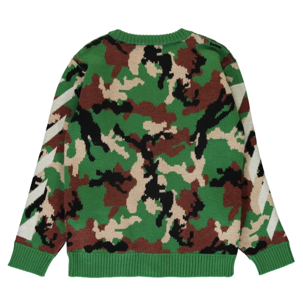 Cardigan en laine camouflage