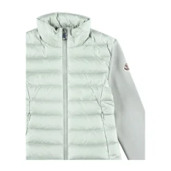 Cardigan z fermetureure éclair en laine matelassée